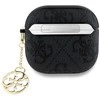 Dėklas Guess GUA4G4GSMK AirPods 4 cover juodos spalvos 4G Charm Collection