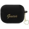 Apple AirPods Pro 2 Guess silikoninis Charm Heart Collection (GUAP2LSCHSK) ausinių dėklas juodos spalvos