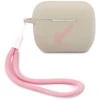 Dėklas GUESS AIRPODS PRO COVER SILIICONE VINTAGE Rožinis/GRAY