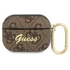 Dėklas GUESS GUAP4GSMW AIRPODS PRO COVER BRONZE/BROWN 4G SCRIPT METAL COLLECTION