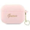 Apple AirPods Pro 2 Guess silikoninis Charm Heart Collection (GUAP2LSCHSP) ausinių dėklas rožinės spalvos