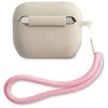 Dėklas GUESS AIRPODS PRO COVER SILIICONE VINTAGE Rožinis/GRAY