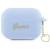 Apple AirPods Pro 2 Guess silikoninis Charm Heart Collection (GUAP2LSCHSB) ausinių dėklas mėlynos spalvos