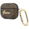 Dėklas GUESS GUAP4GSMW AIRPODS PRO COVER BRONZE/BROWN 4G SCRIPT METAL COLLECTION