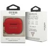 „Guess“ silikoninis blizgučių dėklas, skirtas „AirPods Pro“ ausinėms – Raudona