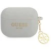 GUESS GUAPLSC4EG AIRPODS PRO COVER GRAY/GRAY SILICONE CHARM 4G COLLECTION