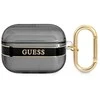 Guess GUAPHHTSK AirPods Pro dėklas juodos spalvos Strap Collection