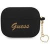 Guess GUAPLSCHSK AirPods Pro dėklas juodos spalvos silikoninis Charm Heart Collection