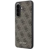 Guess PU 4G Metal Classic Logo dėklas skirtas Samsung Galaxy A37 rudos spalvos