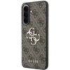 Guess PU 4G Metal Logo dėklas skirtas Samsung Galaxy A37 rudos spalvos