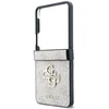 Guess PU 4G Metal Logo dėklas Samsung Galaxy Z Flip 8 rožinės spalvos