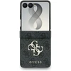 Guess PU 4G Metal Logo dėklas Samsung Galaxy Z Flip 8 pilkos spalvos