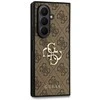 Guess PU 4G Metal Logo dėklas skirtas Samsung Galaxy Z Fold 7 rudos spalvos
