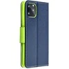 Dėklas su klapką na Samsung A57 Fancy Book granatowo-limonkowe