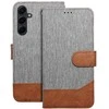 Dėklas Oem JEANS Book skirtas Samsung Galaxy S25 Edge pilkos spalvos