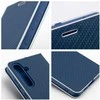 Dėklas Forcell Oem LUNA Book Carbon skirtas Samsung Galaxy S25 Ultra mėlynos spalvos