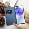 Dėklas Oem LUNA Book Carbon skirtas Xiaomi Redmi Note 14 4G (GLOBAL - 163,25mm x 76,55mm x 8,16mm) mėlynos spalvos