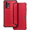 OEM RAZOR Book dėklas Samsung Galaxy A52 5G / A52 LTE (4G) / A52s 5G, raudonas