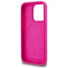 Karl Lagerfeld KLHMP15XSKHPPLF Apple iPhone 15 Pro Max 6.7″ fuschia kietas dėklas Silicone Karl Head Print MagS