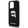Karl Lagerfeld KLHMP15LSKHPPLK Apple iPhone 15 Pro 6.1" dėklas telefonui juodos spalvos silikoninis Karl Head Print MagSafe