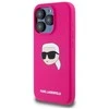 Karl Lagerfeld dėklas skirtas Apple iPhone 15 Pro compatible with MagSafe KLHMP15LSKHPPLF (SIL KL Head Print) fuschia
