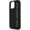 Dėklas Karl Lagerfeld HC 3D Rubber Elongated Glitter Apple iPhone 16 juodos spalvos