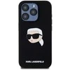 Karl Lagerfeld KLHMP15LSKHPPLK Apple iPhone 15 Pro 6.1" dėklas telefonui juodos spalvos silikoninis Karl Head Print MagSafe
