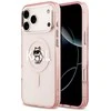 Karl Lagerfeld dėklas, skirtas IPHONE 17 Pro Max, suderinamas su MagSafe KLHMP17XHGCHGKBP (IML Choupette Sketch Logo), rožinis