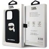 Karl Lagerfeld KLHMP15LSKHPPLK Apple iPhone 15 Pro 6.1" dėklas telefonui juodos spalvos silikoninis Karl Head Print MagSafe
