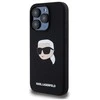 Karl Lagerfeld KLHMP15LSKHPPLK Apple iPhone 15 Pro 6.1" dėklas telefonui juodos spalvos silikoninis Karl Head Print MagSafe