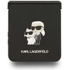 Karl Lagerfeld Saffiano Karl&Choupette Pin dėklas skirtas Samsung Galaxy Z Flip7 Juodas