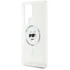 Dėklas Karl Lagerfeld Button Choupette Head Printed Logo MagSafe Samsung Galaxy S25 Ultra baltas