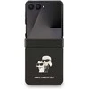 Karl Lagerfeld Saffiano Karl&Choupette Pin dėklas skirtas Samsung Galaxy Z Flip7 Juodas