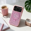 Dėklas Oem Case for iPhone 13 Quartz Circle Stand Mag Cover pink