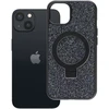 Oem dėklas iPhone 13 Quartz Circle Stand Mag Cover juodas