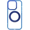 Dėklas Oem Case for iPhone 14 PRO Frame Circle Stand compatible with MagSafe navy mėlynas