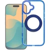 Oem dėklas iPhone 15 su apskritu rėmeliu ir stovu, suderinamas su MagSafe, tamsiai mėlynas
