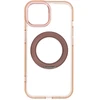 Dėklas Oem Case for iPhone 15 Frame Circle Stand compatible with MagSafe auksinis