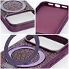 Oem dėklas iPhone 15 Pro Quartz Circle Stand Mag Cover tamsiai vyšninei spalvai