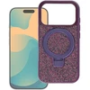 Oem dėklas iPhone 15 Quartz Circle Stand Mag Cover tamsiai vyšninei spalvai