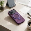 Oem dėklas iPhone 15 Quartz Circle Stand Mag Cover tamsiai vyšninei spalvai