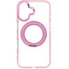 Dėklas Oem Case for iPhone 16 Frame Circle Stand compatible with MagSafe pink