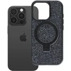 Oem dėklas iPhone 16 Pro Quartz Circle Stand Mag Cover juodas