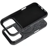 Oem dėklas iPhone 16 Pro Quartz Circle Stand Mag Cover juodas