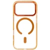 "Oem dėklas, skirtas iPhone 17 Pro / 18 Pro, permatomas hibridinis rėmelis su MagSafe, suderinamas su MagSafe, hermes oranžinė"
