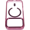 Dėklas Oem Case for iPhone 17 Pro / 18 Pro Frame Clear Hybrid Mag Cover compatible with MagSafe dark cherry