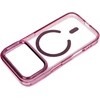 Dėklas Oem Case for iPhone 17 Pro Max / 18 Pro Max Frame Clear Hybrid Mag Cover compatible with MagSafe dark cherry