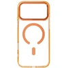Oem dėklas, skirtas iPhone 17 Pro Max / 18 Pro Max, rėmelis skaidrus hibridinis dėklas su MagSafe, hermes oranžinė