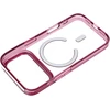 Dėklas Oem Case for iPhone 17 Pro Max / 18 Pro Max Frame Clear Hybrid Mag Cover compatible with MagSafe dark cherry