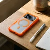 Case for iPhone 17 Pro Max / 18 Pro Max (low camera edge) Forcell F-Protect BumperX Premium compatible with MagSafe oranžinis